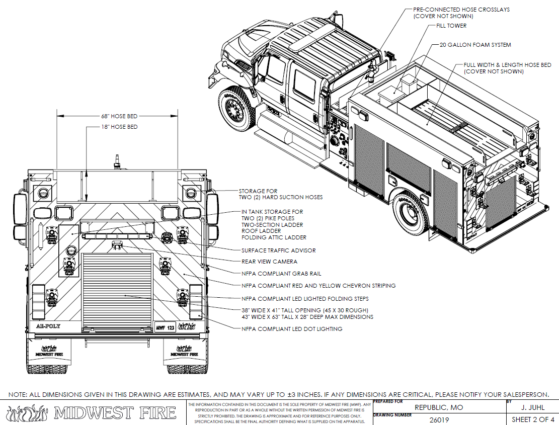Build photo — Pumper for West Republic Fire Protection District, Republic, MO