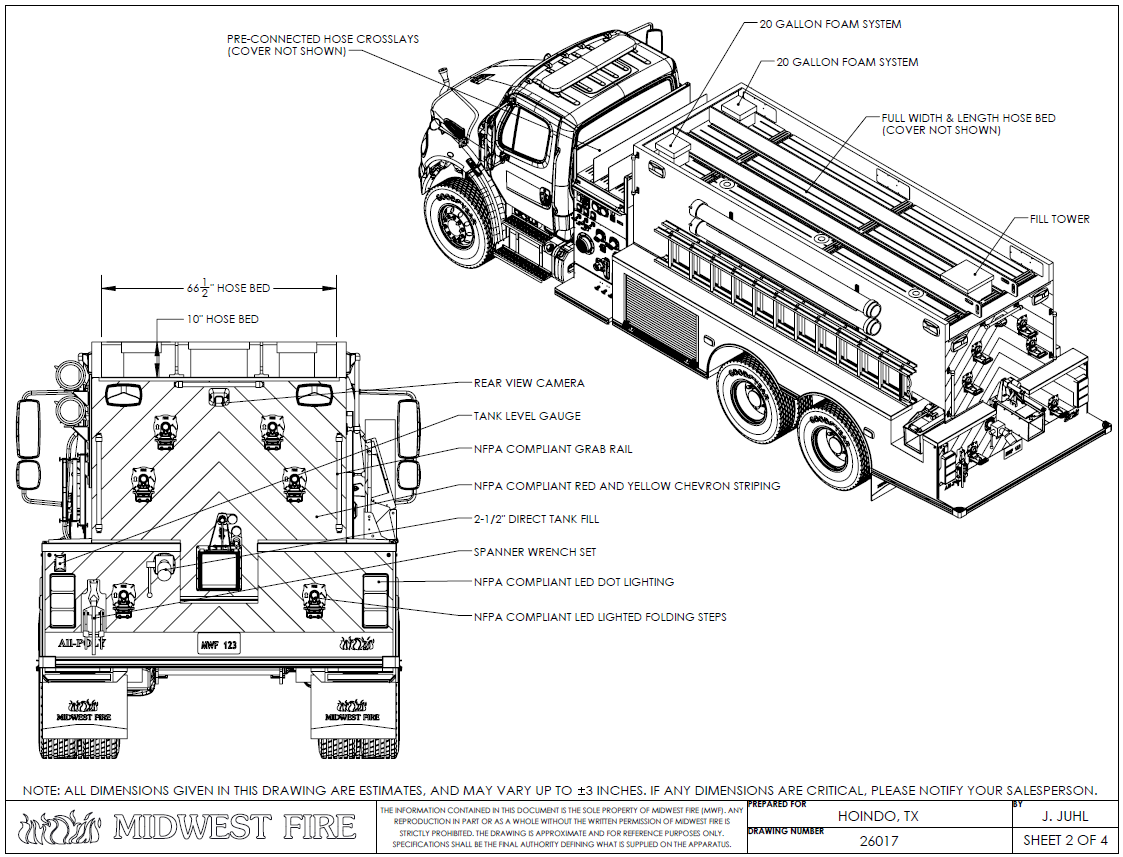 Build photo — Tanker Pumper for Medina County Emergency Services District #6, Hondo, TX