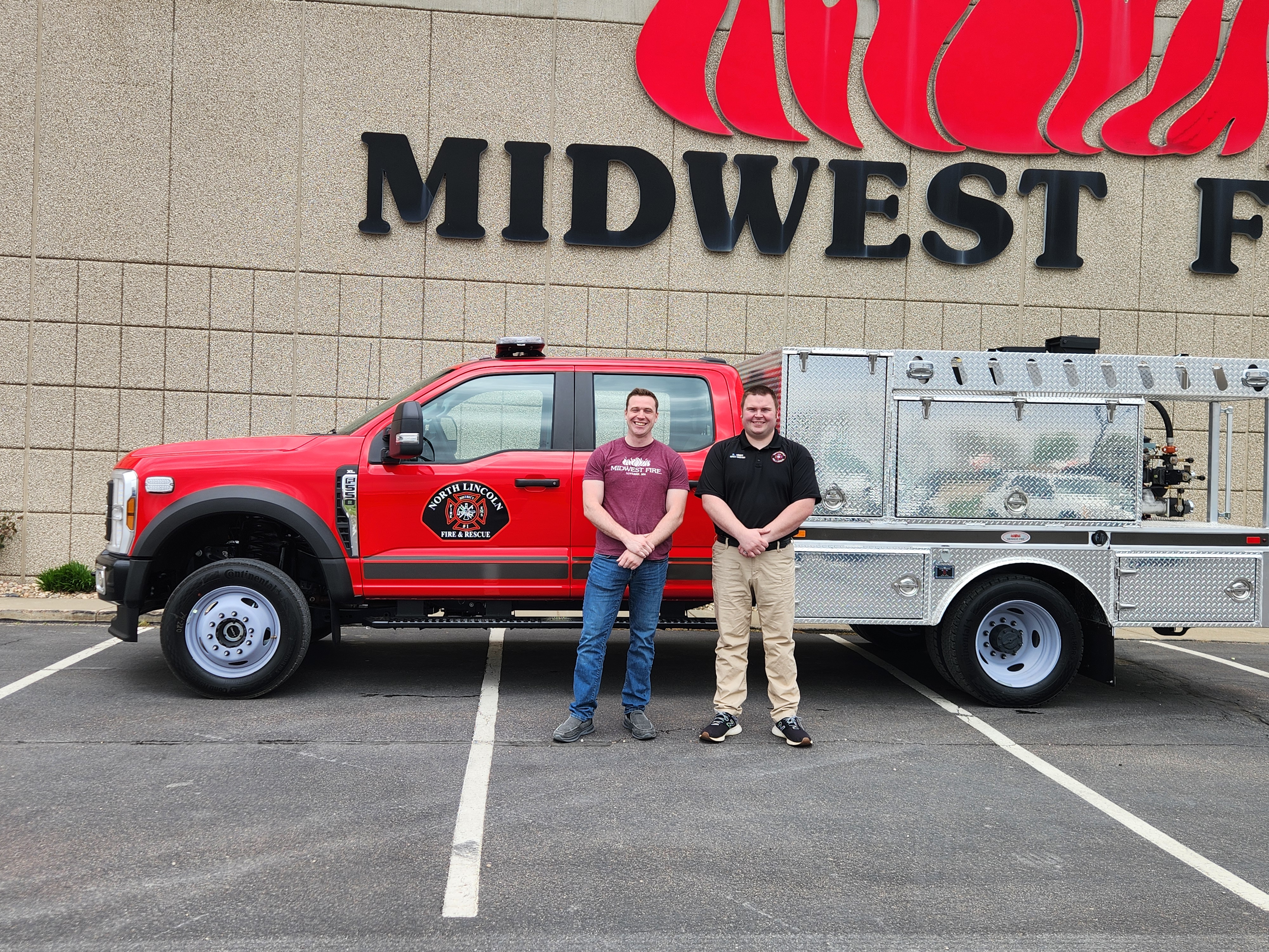 Delivery photo — Brush Truck for North Lincoln Fire & Rescue #1, Lincoln City, OR