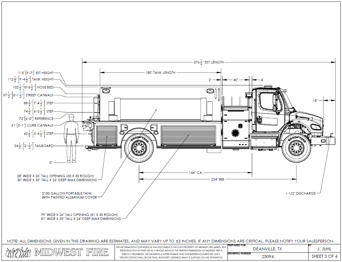 Build photo — Tanker Pumper for Deanville Volunteer Fire Department, Deanville, TX
