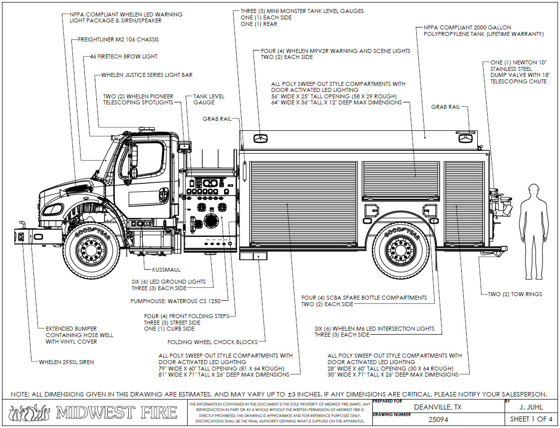 Build photo — Tanker Pumper for Deanville Volunteer Fire Department, Deanville, TX