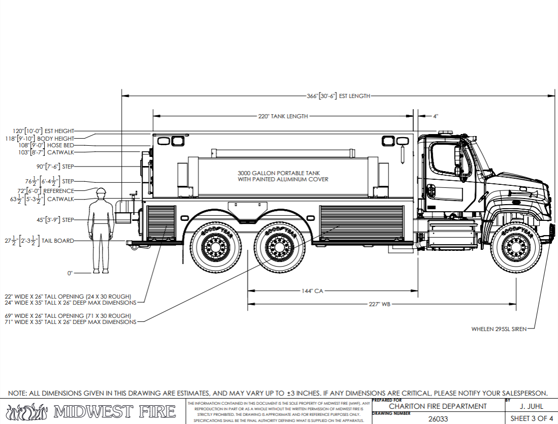 Build photo — Tanker for Chariton Fire Department, Chariton, IA