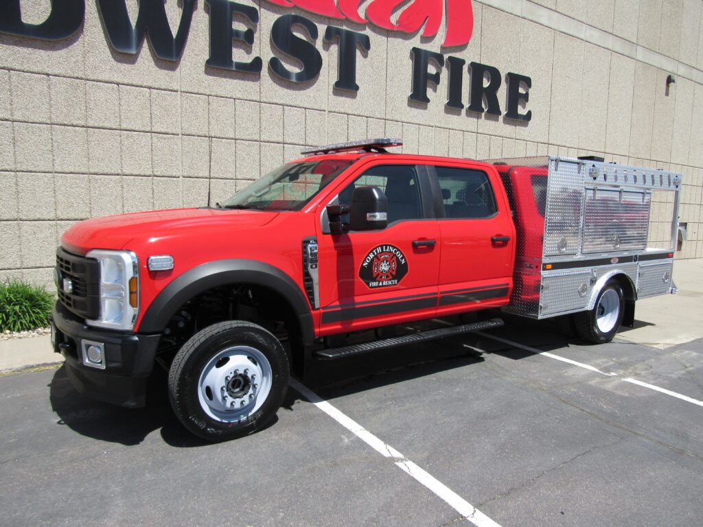 Delivery photo — Brush Truck for North Lincoln Fire & Rescue #1, Lincoln City, OR